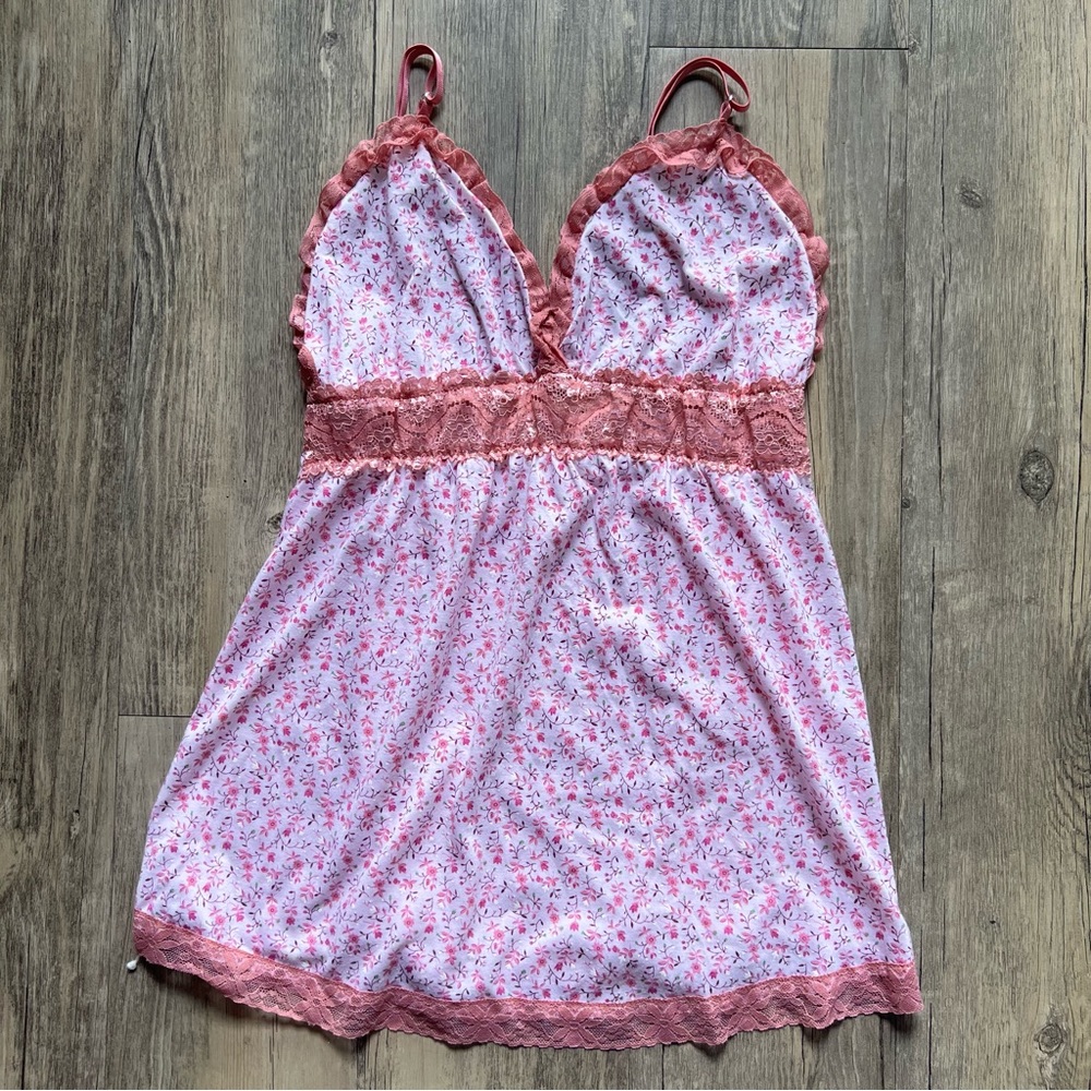 Cherry Blossom Floral Pink Sleepwear Top/Mini Dress